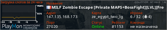 баннер для сервера cs. MILF Zombie Escape [Private MAPS+BossFight][LVL][FreeVIP 00-08]
