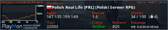 баннер для сервера mta. Polish Real Life [PRL] (Polski Serwer RPG)