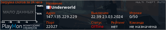 баннер для сервера mta. Underworld