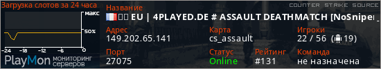 баннер для сервера css. ❱❱ EU | 4PLAYED.DE # ASSAULT DEATHMATCH [NoSniper] ❰❰
