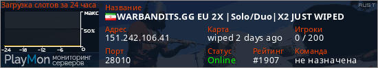 баннер для сервера rust. WARBANDITS.GG EU 2X |Solo/Duo|X2 JUST WIPED