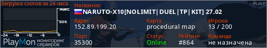 баннер для сервера rust. NARUTO-X10[NOLIMIT|DUEL|TP|KIT] 27.02