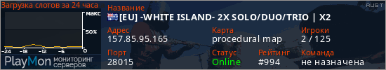 баннер для сервера rust. [EU] -WHITE ISLAND- 2X SOLO/DUO/TRIO | X2