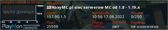 баннер для сервера minecraft. KoxyMC.pl siec serwerow MC od 1.8 - 1.19.x