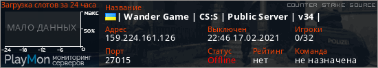 баннер для сервера css. | Wander Game | CS:S | Public Server | v34 |