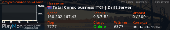 баннер для сервера crmp. Total Consciousness [TC] | Drift Server