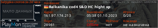 баннер для сервера cod4. Balkanika cod4 S&D HC hight xp