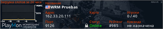 баннер для сервера arma3. WRM Pruebas