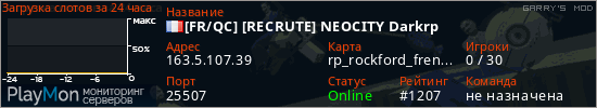 баннер для сервера garrysmod. [FR/QC] [RECRUTE] NEOCITY Darkrp