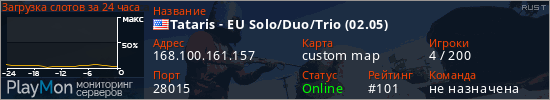 баннер для сервера rust. Tataris - EU Solo/Duo/Trio (04.04)