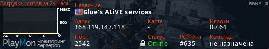 баннер для сервера arma3. Glue's ALiVE services