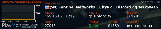 баннер для сервера garrysmod. (SN) Sentinel Networks | CityRP | Discord.gg/NXkWAtGUdW | Serio