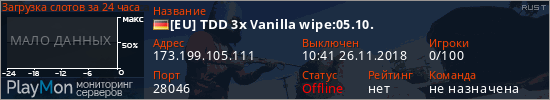 баннер для сервера rust. [EU] TDD 3x Vanilla wipe:05.10.