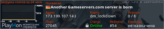 баннер для сервера hl2dm. Another Gameservers.com server is born