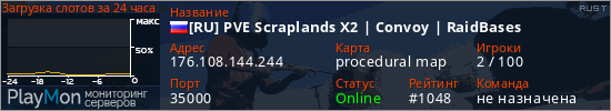 баннер для сервера rust. [RU] PVE Scraplands X2 | Convoy | RaidBases