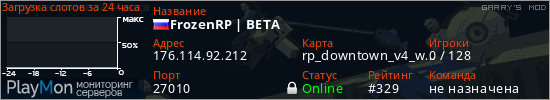 баннер для сервера garrysmod. FrozenRP | BETA
