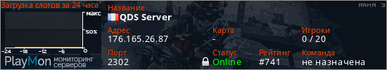 баннер для сервера arma3. QDS Server