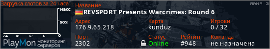 баннер для сервера arma3. REVSPORT Presents Warcrimes: Round 6
