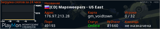 баннер для сервера garrysmod. [CD] Mapsweepers - US East