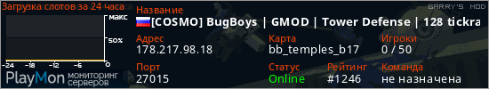 баннер для сервера garrysmod. [COSMO] BugBoys | GMOD | Tower Defense | 128 tickrate