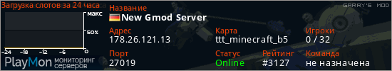 баннер для сервера garrysmod. New Gmod Server