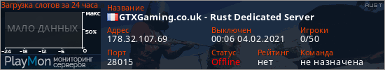 баннер для сервера rust. GTXGaming.co.uk - Rust Dedicated Server