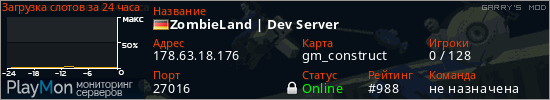 баннер для сервера garrysmod. ZombieLand | Dev Server