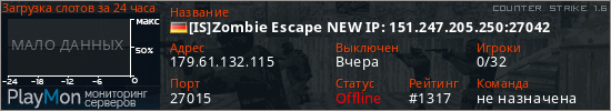 баннер для сервера cs. [IS]Zombie Escape NEW IP: 151.247.205.250:27042