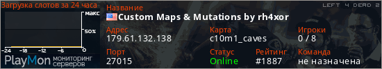 баннер для сервера l4d2. Custom Maps & Mutations by rh4xor