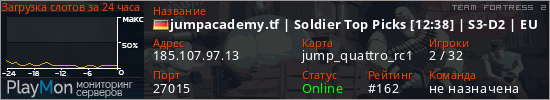баннер для сервера tf2. jumpacademy.tf | Soldier Top Picks [14:28] | S3-D2 | EU