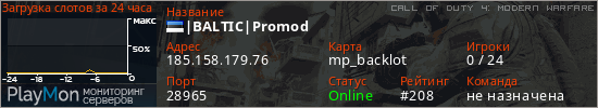 баннер для сервера cod4. |BALTIC|Promod