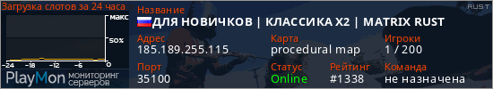 баннер для сервера rust. ДЛЯ НОВИЧКОВ | КЛАССИКА X2 | MATRIX RUST