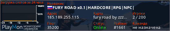 баннер для сервера rust. FURY ROAD x0.1|HARDCORE|RPG|NPC|