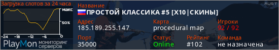 баннер для сервера rust. ПРОСТОЙ КЛАССИКА #5 [X10|СКИНЫ]
