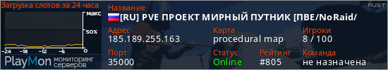 баннер для сервера rust. [RU] PVE ПРОЕКТ МИРНЫЙ ПУТНИК [ПВЕ/NoRaid/