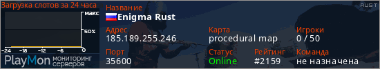 баннер для сервера rust. Enigma Rust