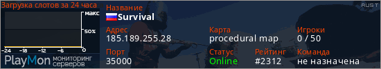 баннер для сервера rust. Survival