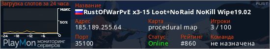 баннер для сервера rust. RustOfWarPvE x3-15 Loot+NoRaid NoKill Wipe19.02