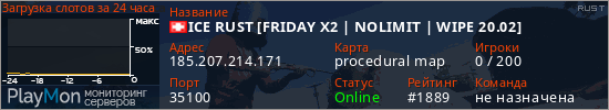 баннер для сервера rust. ICE RUST [FRIDAY X2 | NOLIMIT | WIPE 20.02]