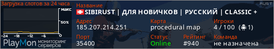 баннер для сервера rust. SIBIRUST | ДЛЯ НОВИЧКОВ | РУССКИЙ | CLASSIC +