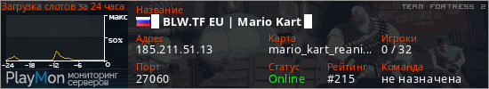 баннер для сервера tf2. █ BLW.TF EU | Mario Kart █