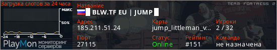 баннер для сервера tf2. █ BLW.TF EU | JUMP █