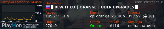 баннер для сервера tf2. █ BLW.TF EU | ORANGE | UBER UPGRADES █