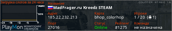 баннер для сервера cs. MadFrager.ru Kreedz STEAM