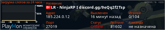 баннер для сервера garrysmod. LR - NinjaRP I discord.gg/9eQq2f2Tsp