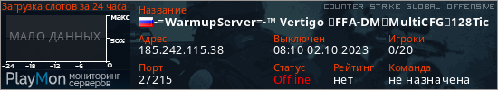 баннер для сервера csgo. -=WarmupServer=-&trade; Vertigo ★FFA-DM★MultiCFG★128Tick