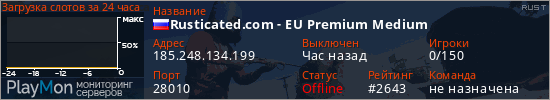 баннер для сервера rust. Rusticated.com - EU Premium Medium