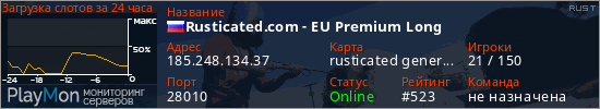 баннер для сервера rust. Rusticated.com - EU Premium Long