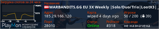 баннер для сервера rust. WARBANDITS.GG EU 3X Weekly |Solo/Duo/Trio|LootX3| Just Wiped