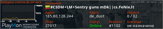 баннер для сервера cs. #CSDM+LM+Sentry guns mDk||cs.FeNix.lt
